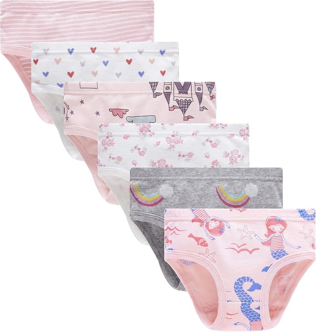 Detalle de Family Feeling Little Girl Underwear 6-Pack 100% Cotton