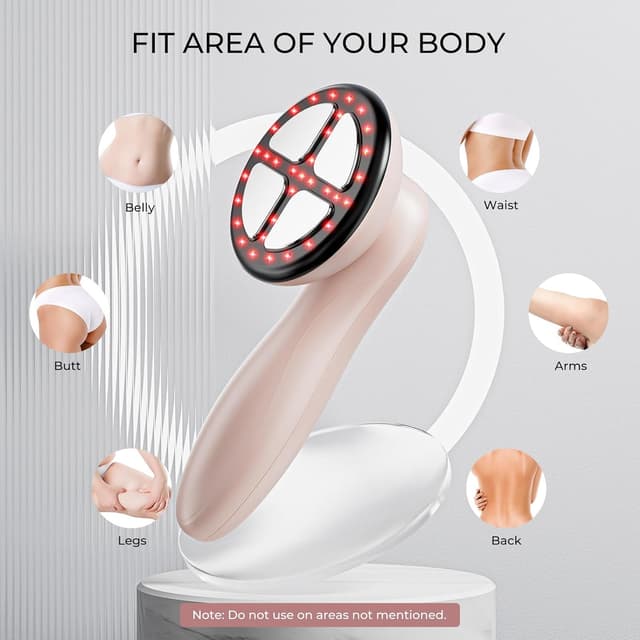 Detalle de 4-in-1 Cellulite Massager Tool with Heating (Wireless, Lightweight) for Legs, Belly, Waist & More