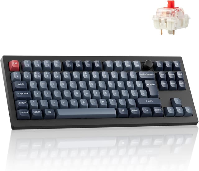 Thumbnail 6 de Keychron V3 Max TKL Wireless Mechanical Keyboard (UK ISO) – Hot-swappable Gateron Banana switches, QMK/VIA RGB, Black