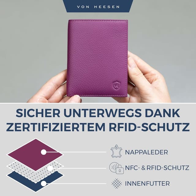 Detalle 1 de VON HEESEN Herren-Geldbörse mit RFID