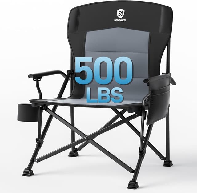 Detalle de EVER ADVANCED Oversized Camping Chair for Adults 230kg