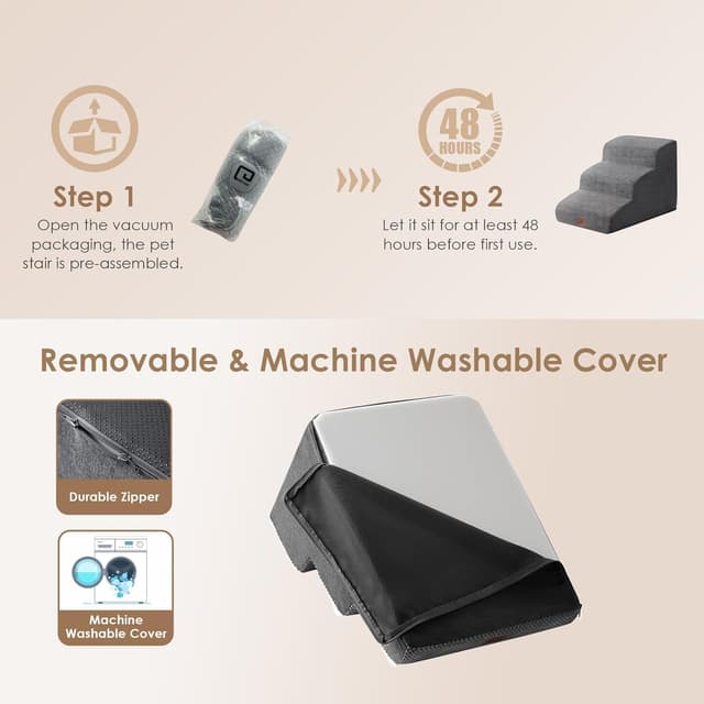 Thumbnail 5 de EHEYCIGA Hundetreppe 40 cm Hoch 🐾