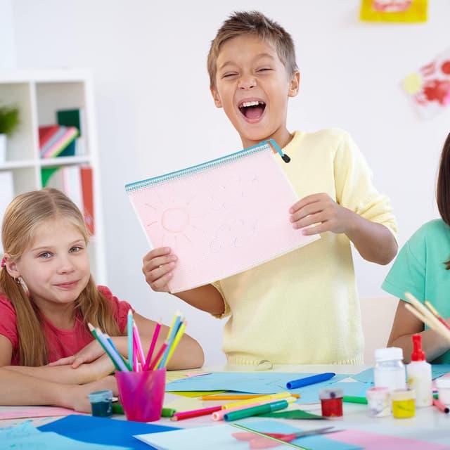 Detalle 2 de Newthinking A5 Zip Plastic Wallets (24 pack) – waterproof mesh zipper file folders for school, office & travel