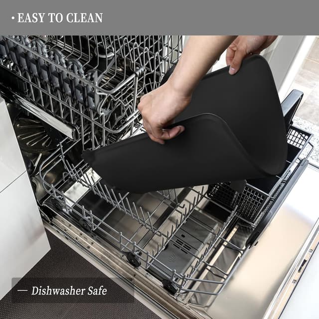 Detalle de Reopet Silikon-Futtermatten für Haustiere – wasserdichte Napfmatten mit erhöhten Rändern (in 5 Größen)