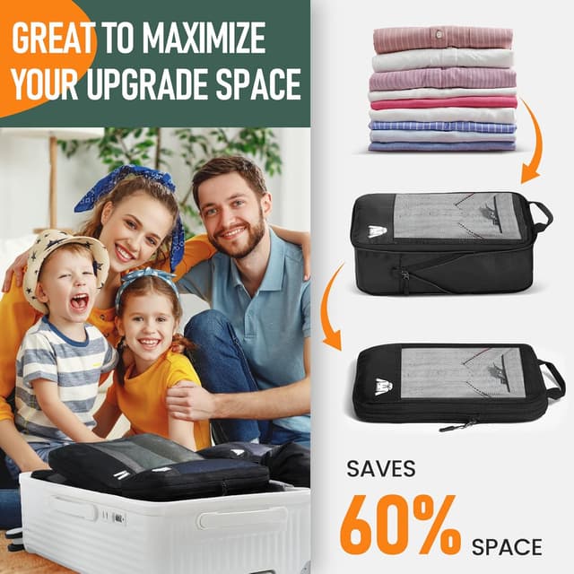 Detalle 2 de Compression Packing Cubes 8‑piece set for travel