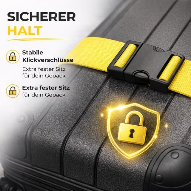 Detalle 2 de Kofferband Set 4 Stück Koffergurt