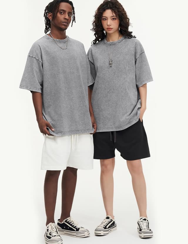 Detalle de Arssm 3-Pack Big & Tall Vintage-Style T-Shirts (Relaxed Fit, Short Sleeve, Acid-Wash)