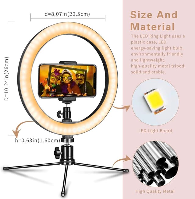 Thumbnail 2 de LED 10" Ring Light for Streaming