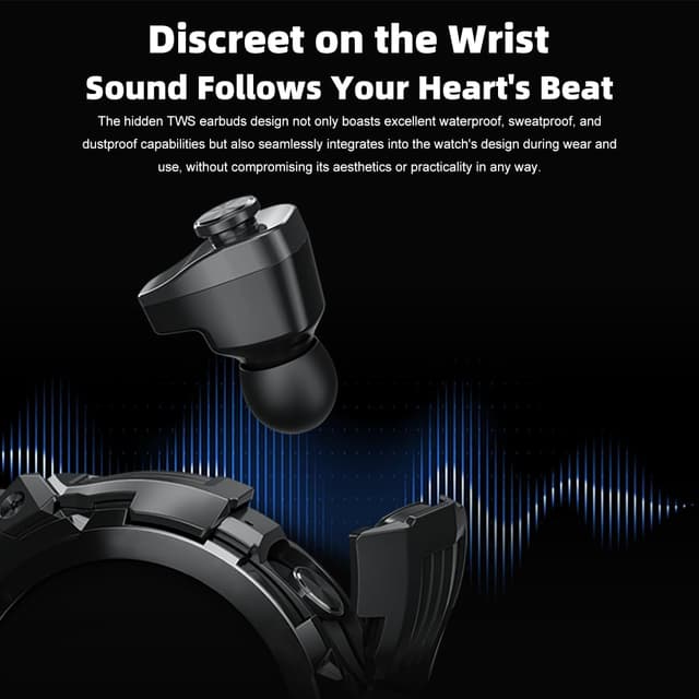 Thumbnail 4 de FANCHENGZI Smart Watch with Earbuds 368mAh