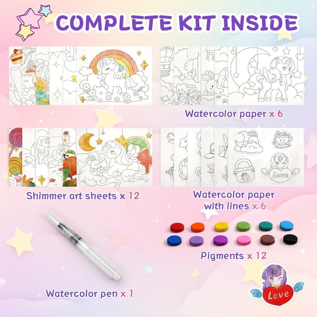 Thumbnail 5 de Ybzegrd Water Colouring Book 12-colour Paint Set 🎨