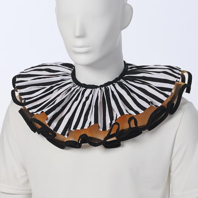 Detalle de UniqKaliber mehrlagiger Clownkragen aus Tüll mit Rüschen für Renaissance- und Theater-Cosplay