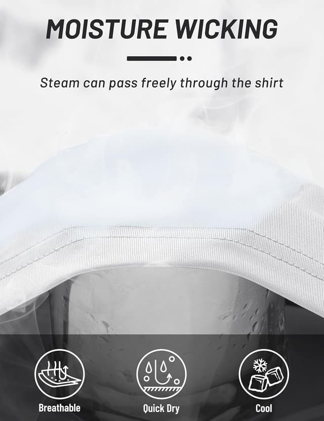 Detalle de TACVASEN Herren UV-Schutz Hoodie mit Daumenlöchern und UPF 50+