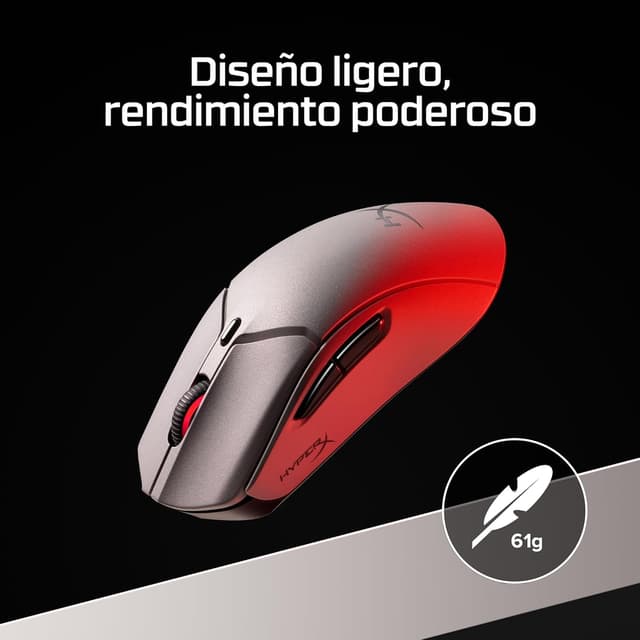 Detalle 2 de HyperX Pulsefire Haste 2 Pro - Ratón Gaming inalámbrico RGB ⚡