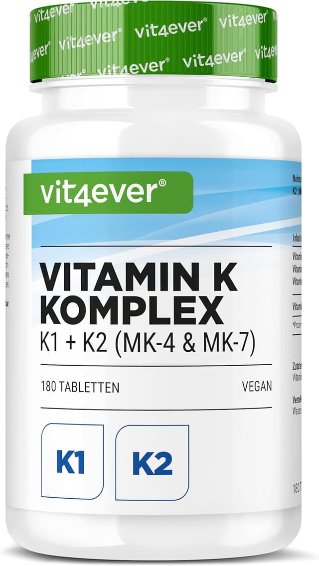 Detalle de Complexe Vitamine K vit4ever – 180 comprimés vegan (K1, MK4 & MK7) très dosé