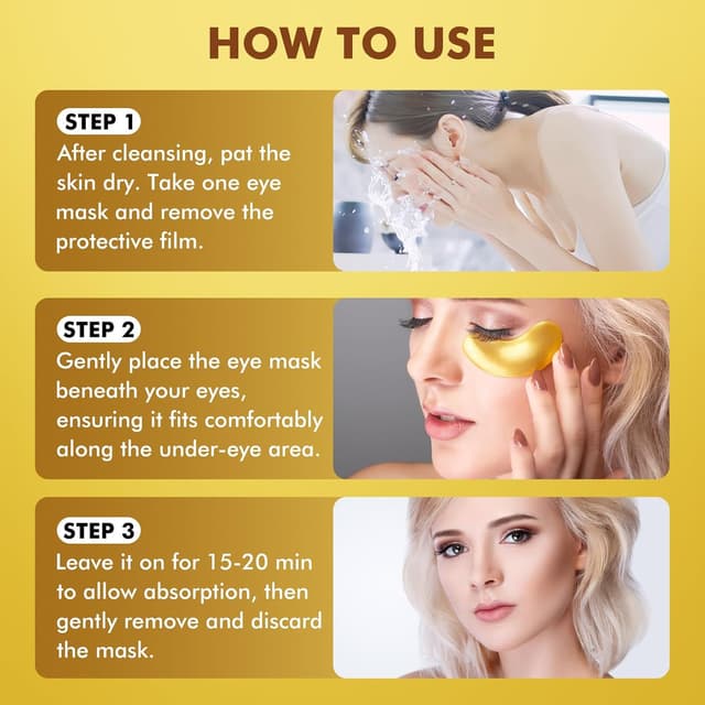 Thumbnail 3 de Goldene Hydrogel Augenpads 60 Stk Augenringe