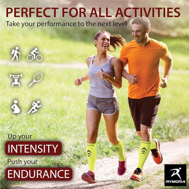 Detalle de Rymora Compression Socks for Men and Women – for Sports, Running, Work & Flying