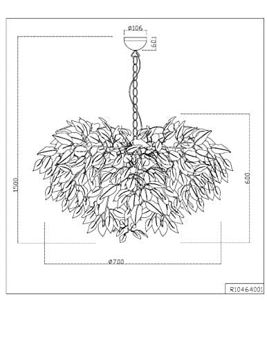 Detalle de Reality Leavy Lámpara colgante 28W, 1.480 lm