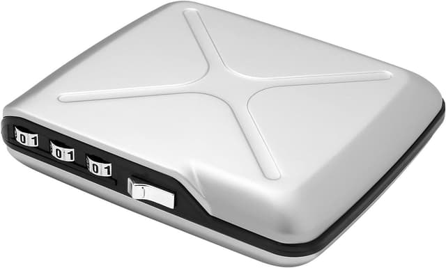 Detalle de ÖGON -DESIGNS- Code Wallet Aluminium-Geldbörse mit Zahlenschloss, RFID- und Anti-Entmagnetisierungsschutz