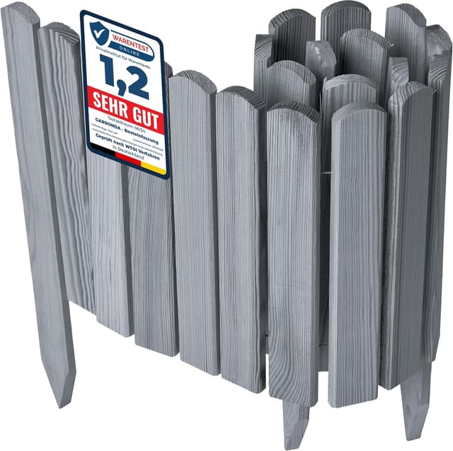 Thumbnail 6 de Garronda Rollborder recinzione in legno flessibile GD-0148 100 × 10 cm (marrone scuro)