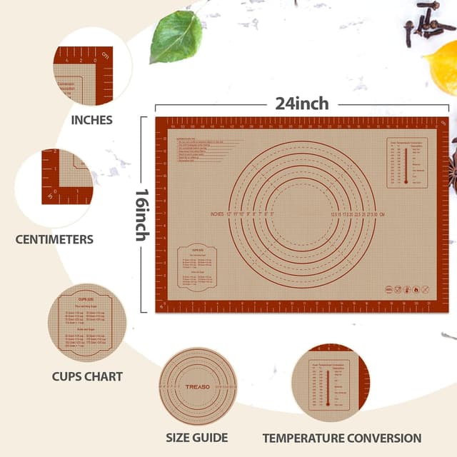 Thumbnail 5 de Silicone Baking Mat 24" x 16" nonstick baking sheet 🍽