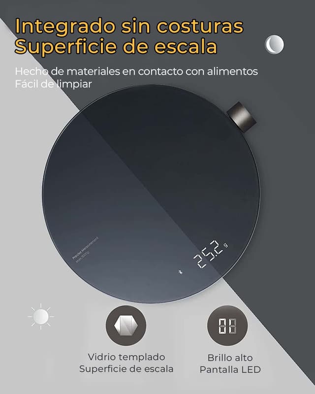 Thumbnail 4 de HOTO Báscula Digital Inteligente para Cocina, Precisión 0,1 g🧪