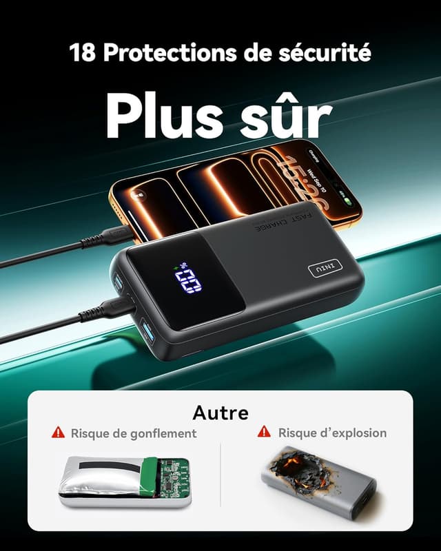 Thumbnail 5 de INIU Batterie 25000mAh 100W pour PC portable