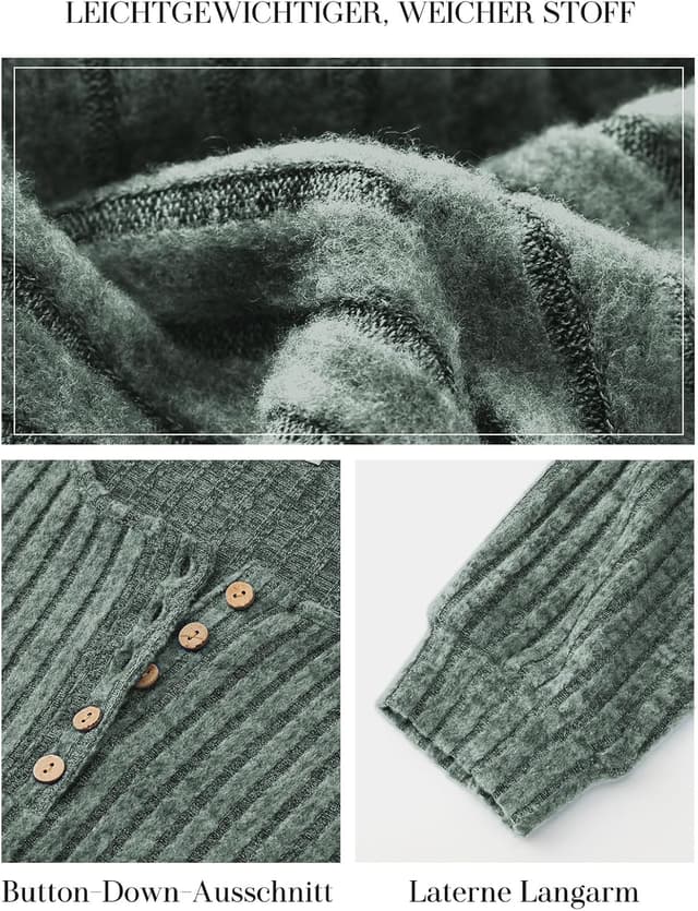 Detalle 2 de Tanmolo Damen Leichter Strickpullover Langarm