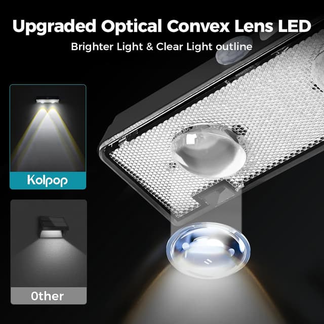 Detalle 2 de Kolpop Solar Fence Lights Outdoor Garden