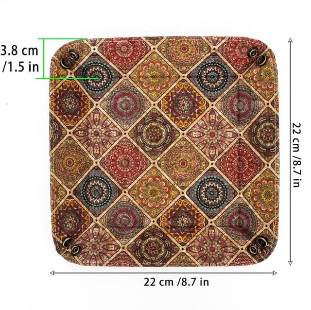 Detalle 2 de boshiho Valet Tray Cork Catchall 21 cm