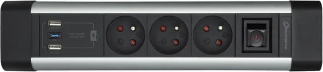 Thumbnail 6 de Electraline 35460 Bloc Multiprise Bureau 3 prises USB