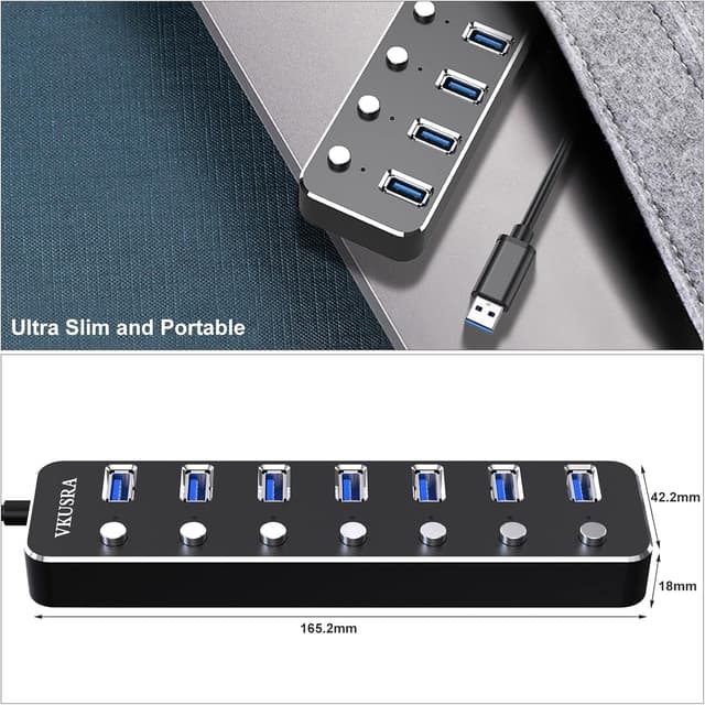 Thumbnail 6 de VKUSRA USB Hub 3.0 7 Ports