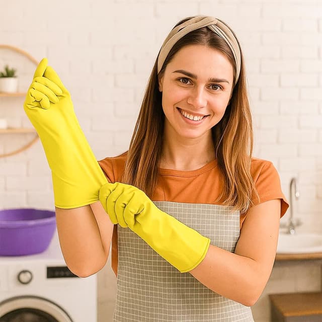 Detalle 2 de Marigold Original Extra Life breathable kitchen gloves (Large) – bulk pack of 12