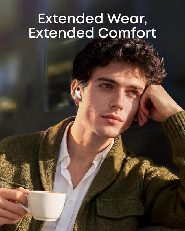 Detalle de soundcore Liberty Buds by Anker (White) — half-in-ear earbuds with adaptive noise cancelling, translation and up to 30H