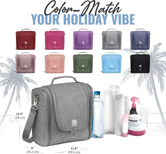 Thumbnail 1 de BOACAY Extra Large Hanging Travel Toiletry Bag (Extra Large) with 21 storage spaces