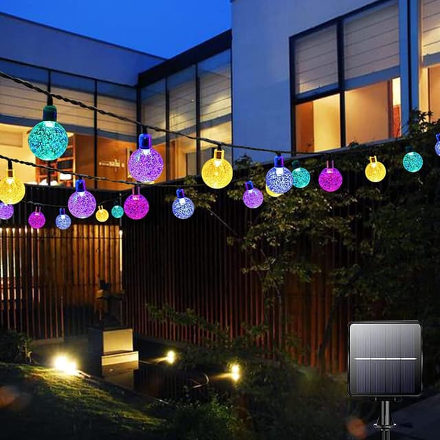 Thumbnail 6 de Garlocht Solar Garden Lights Outdoor (30 LED, 5m) Waterproof Crystal Ball Fairy Lights with 8 Modes