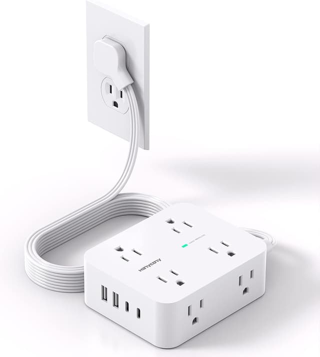 Imagen de HANYCONY Surge Protector Strip, 8 Outlets ⚡ en OfertitasTOP