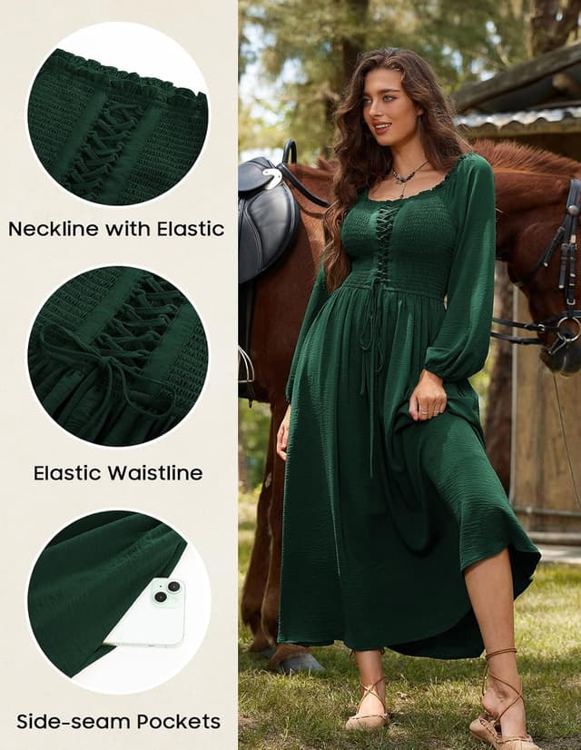 Thumbnail 3 de SCARLET DARKNESS Abito rinascimentale donna 📷