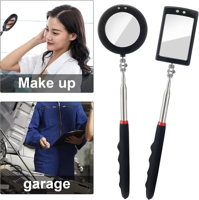 Detalle 2 de FPXNB 4PCS telescoping inspection mirror with LED lighted inspection mirrors for mechanics and vehicle checks