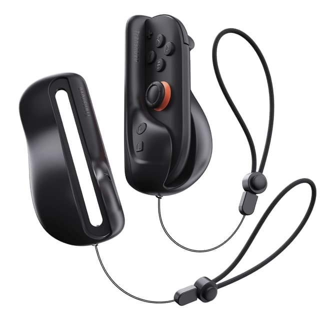 Detalle de TRANSNOVO 2er-Pack Mausgriffe für Nintendo Switch 2 Joycons – ergonomisch, rutschfest mit Handschlaufe