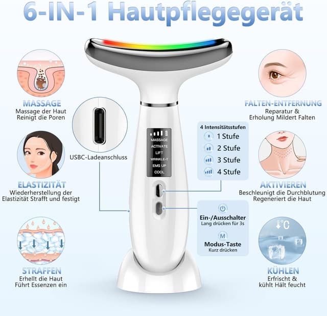 Detalle de karzu EMS-Gesichtsmassagegerät 45 °C