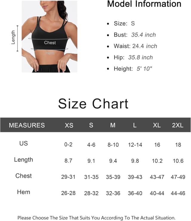 Detalle de THE GYM PEOPLE Soutien-gorge de sport à bretelles spaghetti rembourrées pour femme