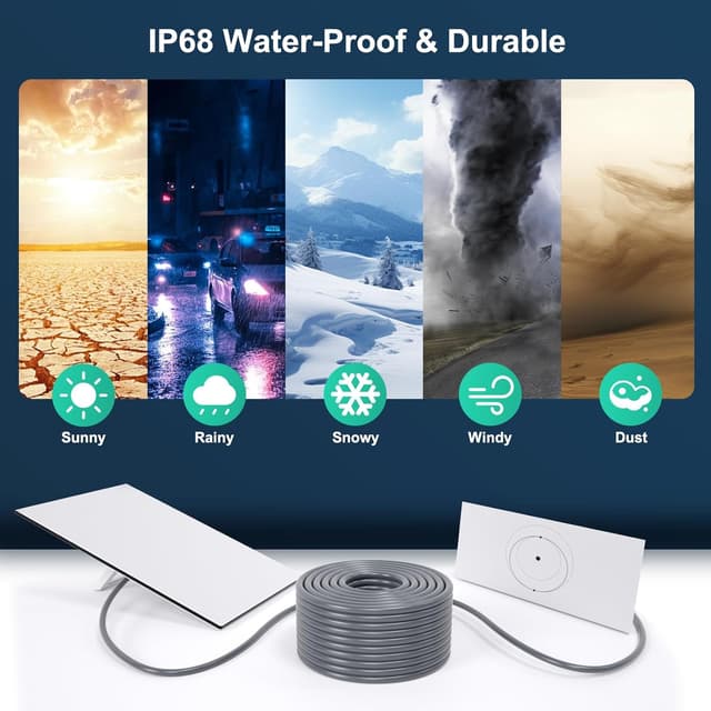 Detalle de HanCenDa Cavo Stalink Gen 3/Mini 150FT (46 m) impermeabile di ricambio per Star-link V3 grigio