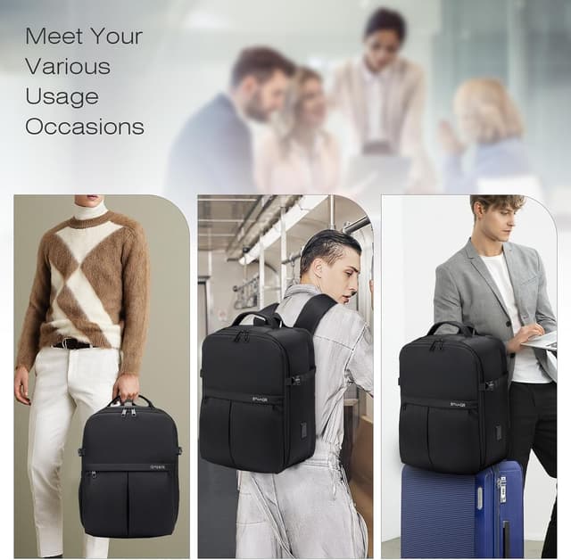 Detalle 2 de SPAHER sac à dos de voyage cabine 25 L 40x30x20 cm pour ordinateur jusqu’à 15,6 pouces