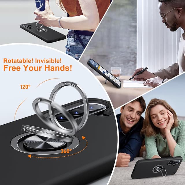 Detalle 2 de AOUIA Samsung A36 5G case 360° stand