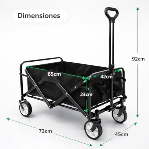 Thumbnail 2 de T-LOVENDO.ES Carro de Mano Plegable con Ruedas