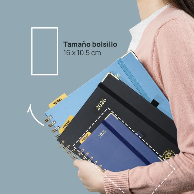 Detalle 2 de POPRUN Agenda 2026 Semana Vista 16x10,5 cm