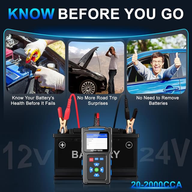 Thumbnail 4 de BT300 Battery Load Tester 12V, 20–2000 CCA car tester