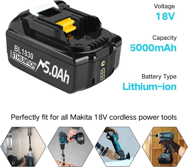 Detalle 2 de Ma-Kita 18V Ersatzakku 5000mAh – 2 Stück