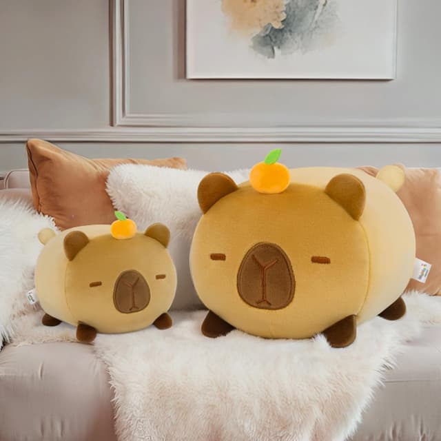 Detalle de Mewaii Cute Capybara Plush Pillow (8 Inch) – kawaii capybara squishy plush cushion