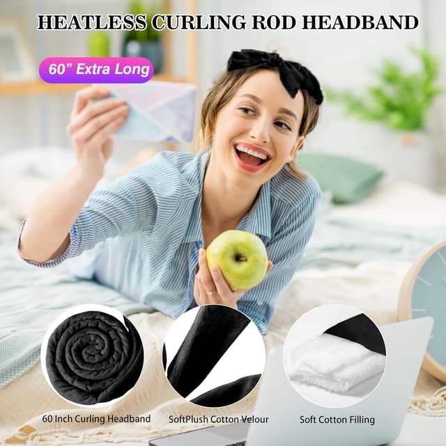 Thumbnail 3 de Neu Lockenwickler Heatless Curls Band für Haare